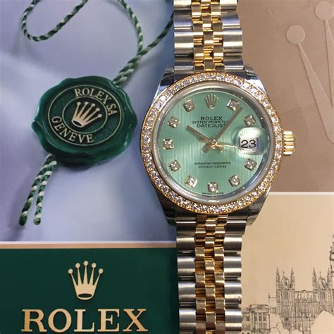 rolex lady datejust green